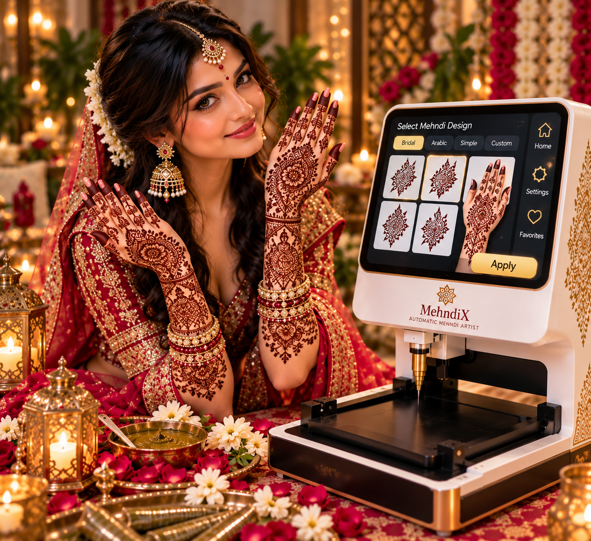 ❤️ MehndiX Smart Automatic Mehndi Machine – Beautiful Bridal Designs in One Touch