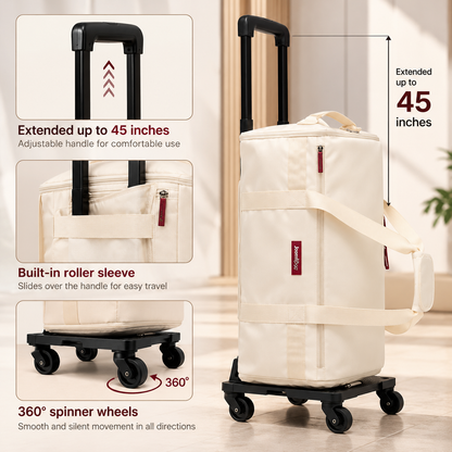 Jenni Travel Bag 2.0 – Convertible Garment, Duffel & Rolling Travel Bag
