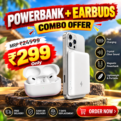 Air Pro 2nd Generation ANC (Type - C) | Free 5000mah Magsafe Powerbank | 100% Warranty Covered