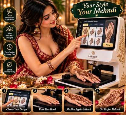 ❤️ MehndiX Smart Automatic Mehndi Machine – Beautiful Bridal Designs in One Touch