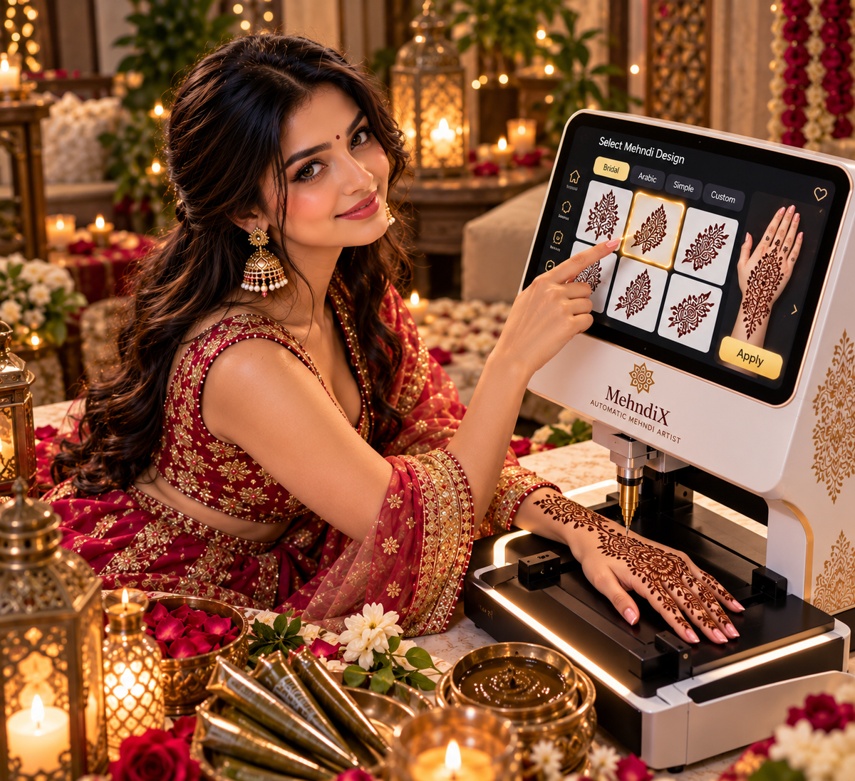 ❤️ MehndiX Smart Automatic Mehndi Machine – Beautiful Bridal Designs in One Touch