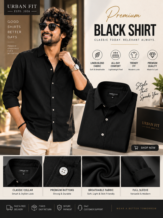 🔥 Premium Black Shirt + Beige Pant Combo – 90% OFF 😍 (Limited Stock 🚀)