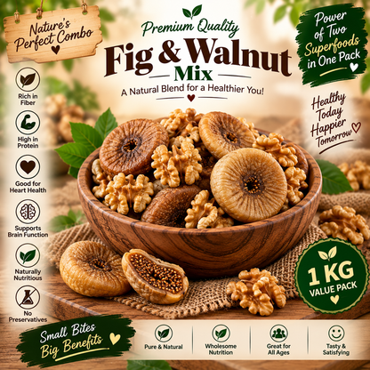 Premium 5-in-1 Dry Fruits Combo Pack – Almonds, Cashews, Pistachios, Black Raisins & Fig-Walnut Mix | 5KG Family Pack